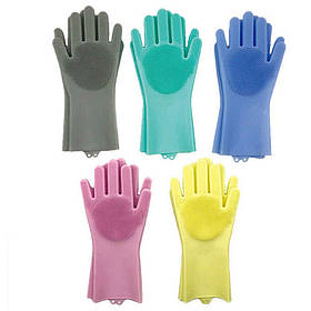 Рукавиця для миття посуду Gloves for washing dishes | Силіконові рукавички для миття та чищення