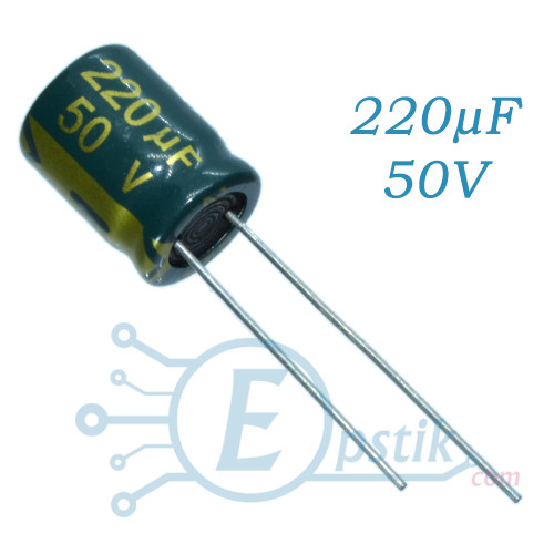 Конденсатор 220uF 50V, (8*16) 105°C, Low ESR