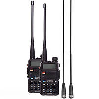 Рация Baofeng UV-5R Forest (5W, VHF/UHF, 136-174, 400-470MHz, до 5км, 128 каналов, АКБ), 2шт, черная