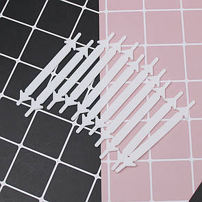 Шнурки силіконові для взуття еластичні без завязок 12 шт білі