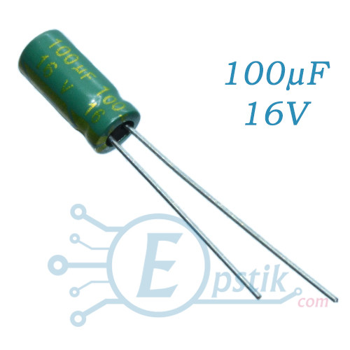 Конденсатор 100uF 16V (5*11) 105°C Low ESR
