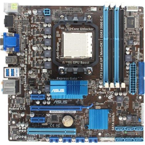 ТОПОВА Плата AMD sAM3 на DDR3 ! ASUS M4A88TD-M/USB3 140W ! з HDMI Розуміє АБСОЛЮТНО ВСІ 2-6 ЯДЕРНІ ПРОЦИ, фото 1