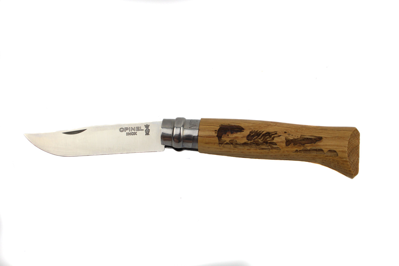 Ніж Opinel №8 VRI "Форель", дуб. / в магазині Київ