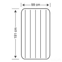 Матрац надувний 99х191х25 см. Велюровий Intex 64757 одномісний, фото 3