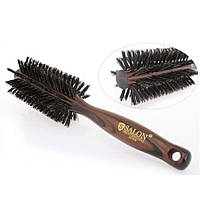 Щітка-брашинг для волосся дерев'яна з натуральною щетиною Salon Professional 2272fm