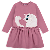 Детское платье для девочки PL-20-1-1 (коралловый, пудра. Размеры 104-116)