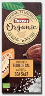 Шоколад черный без глютена Organic Bio 70% cacao с морской солью Torras 100 г Испания