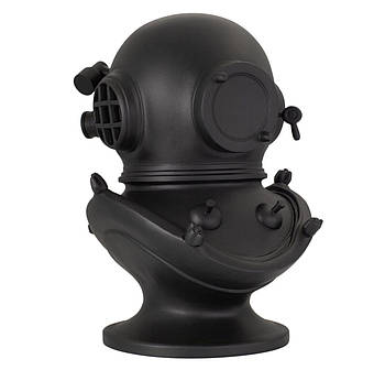 Гіпсовий бюст-скульптура "Шолом Водолаза" (чорний), 45 см