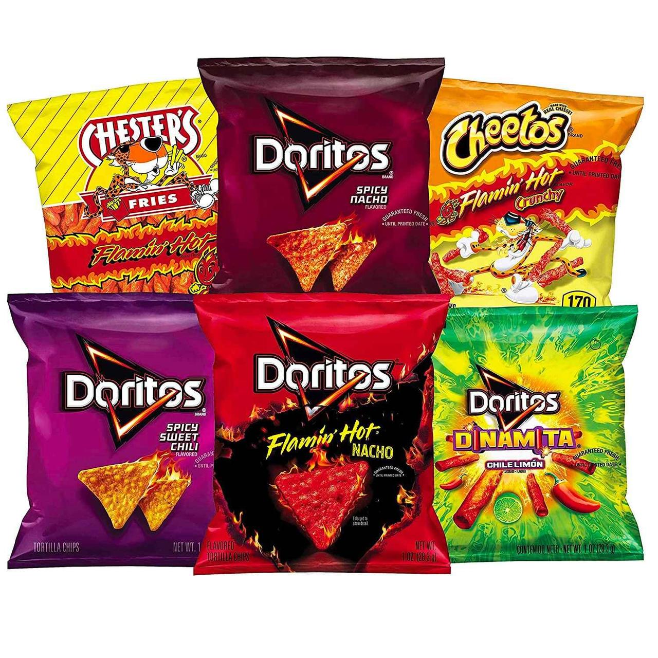 Мікс гострих чіпсів Doritos Cheetos D6шт