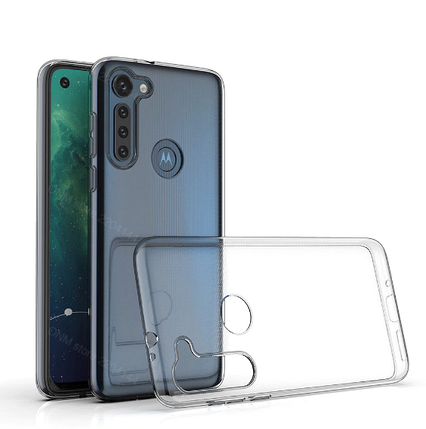Ультратонкий чохол для Motorola Moto G8 прозорий, фото 1