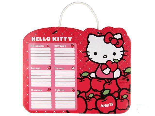 Розклад для уроків, твердо- ламінованний картон, Kite Hello Kitty, HK14 - 145K