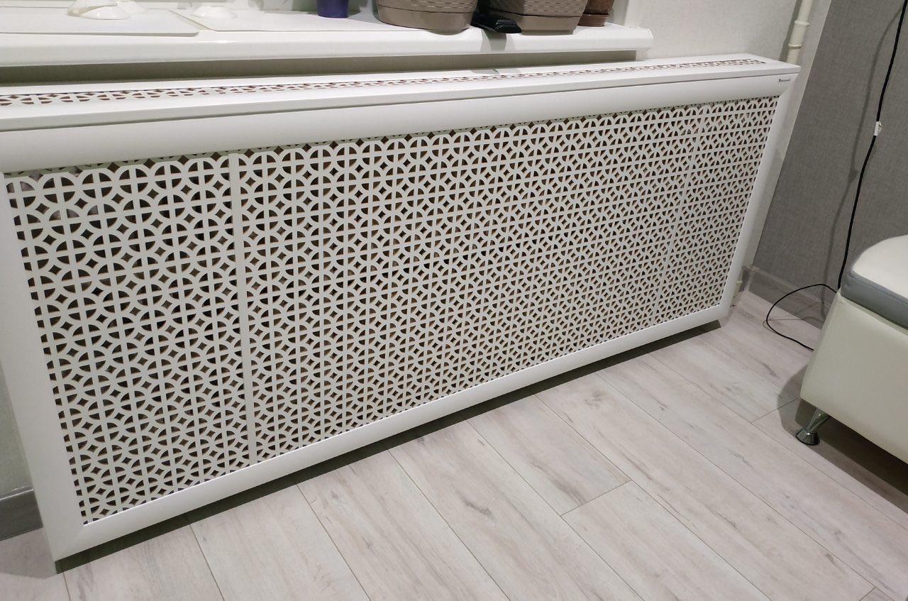 Короб на батарею Decorpaneli 68х150х17 см Білий, фото 1