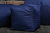 Крісло мішок груша пуф (набір) синього кольору, фото 3