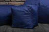 Крісло мішок груша пуф (набір) синього кольору, фото 4