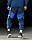 Спортивні штани OGONPUSHKA Split синьо-салатові, фото 7