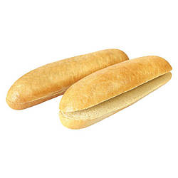 Багет для хот дога з кунжутом із надрізом 80 г світлий 30 шт. у ящику