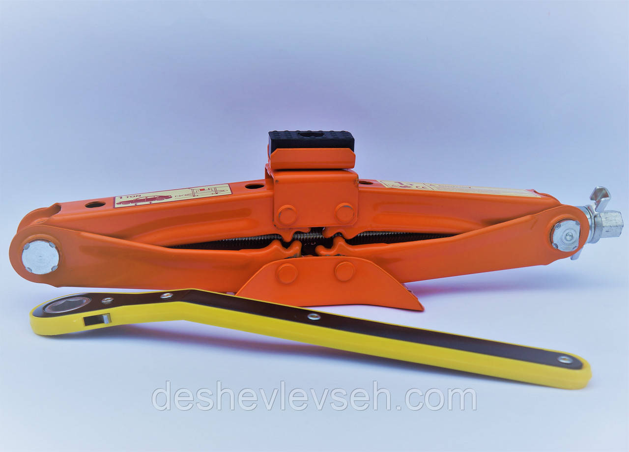 Домкрат ромбічний 1 т з тріскачкою Elegant (EL 100 810), (ELEGANT), фото 1