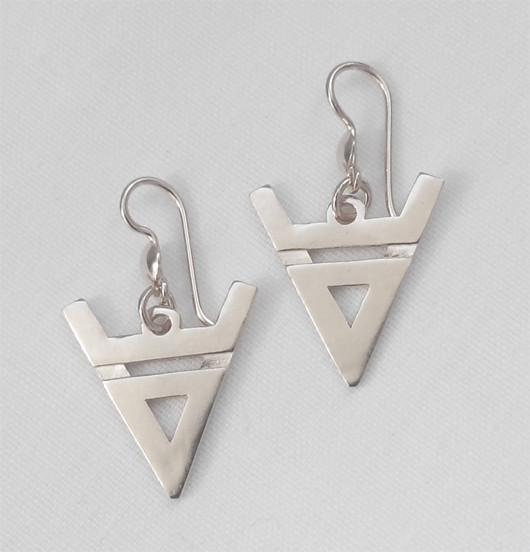 "Символ Велеса" сережки на гачках з срібла 925-ої проби, фото 1