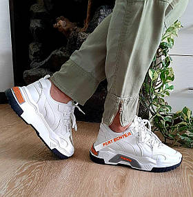 Жіночі білі кросівки екокожа осінні чоботи. Розміри 36, 41