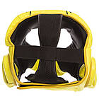 Шолом боксерський відкритий Zelart 1371 розмір XL Yellow-Black, фото 6