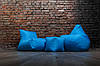 Крісло мішок груша пуф (набір) Блакитний, фото 6