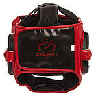 Шолом боксерський із повним захистом Zelart 1355 розмір M Red-Black, фото 4