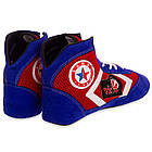 Борцовки замшеві для самбо Zelart Velo Series 5800 розмір 41 Red-Blue-White, фото 3