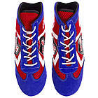 Борцовки замшеві для самбо Zelart Velo Series 5800 розмір 41 Red-Blue-White, фото 4