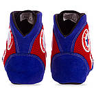 Борцовки замшеві для самбо Zelart Velo Series 5800 розмір 41 Red-Blue-White, фото 6