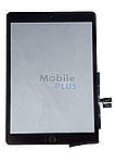 Сенсорний екран зі склом (Touchscreen + Len) iPad 7 10,2 (2019) з кнопкою Home і шлейфом, Black, чорний