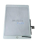 Сенсорний екран зі склом (Touchscreen + Len) iPad 7 10,2 (2019) з кнопкою Home і шлейфом, White, білий