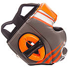 Шолом боксерський із повним захистом Zelart 1344 розмір XL Grey-Orange, фото 3