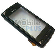 Nokia 500 Передня панель з сенсорним екраном, Black, original (PN:0258704)