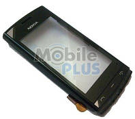 Nokia 500 Передняя панель с сенсорным экраном, Black, original (PN:0258704)