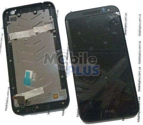 HTC Desire 616 DualSim (D616H) Передня панель з сенсором і дисплеєм, Dark Grey, original, (PN:97H00012-01)