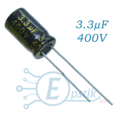 Конденсатор 3.3uF 400V (8*14) 105°C Long Life, фото 1