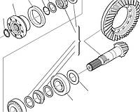 Главная пара CA0066677 (Bevel Gear Assy) для Komatsu WB97S-2