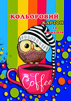 Набір кольорового картону А4 12 арк 10 кольорів + золото + срібло