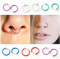 Сережки обманки для носа (БЕЗ ПРОКОЛУ) для імітації пірсингу (пірсинг септума,кільця,сережки в ніздрю)