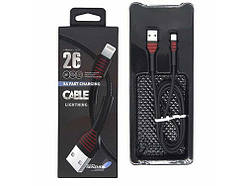 USB дата кабель Lightning 1м для Apple iPhone, iPad, iPod, CB26-2 Premium