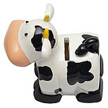 Фігурка декоративна - скарбничка корова, 14,5x8,5x13 см, білий, полістоун (240623), фото 2