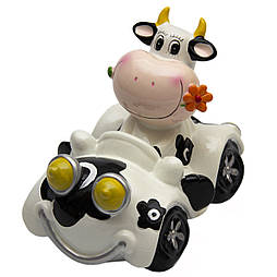 Фігурка декоративна - скарбничка корова, 14x11x13 см, білий, полістоун (240685)