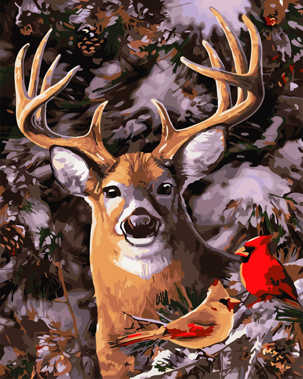 Художній творчий набір, картина за номерами В зимовому лісі, 40x50 см, «Art Story» (AS0728)