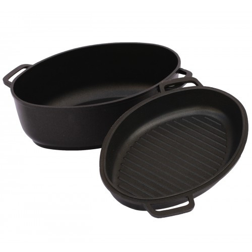 Гусятниця + сковорода з рівним дном 6 л Біол Г601П, фото 1