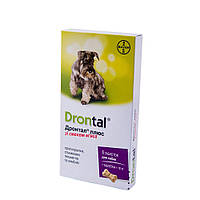 ДРОНТАЛ ПЛЮС (DRONTAL PLUS ) таблетки от глистов для собак со вкусом мяса, 1таб.