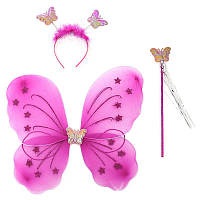 Набор "Розовая бабочка" - крылья, обруч на голову и волшебная палочка Kapriss