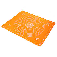 Килимок-підкладка для розкачування тіста 40х50 см (помаранчевий)