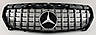 Решітка радіатора Mercedes CLA C117 (13-16) стиль GT Panamericana (хром смужки), фото 3