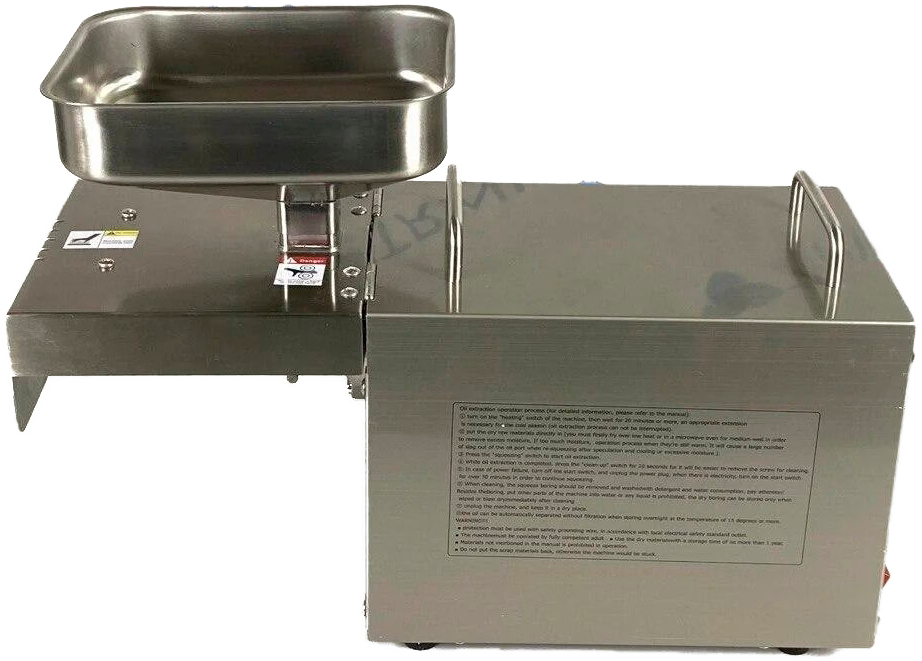Маслопрес (прес для олії) шнековий Dulong ZYJ06 600W (5-6 л/год) для холодного віджиму з соняшника, гарбуза