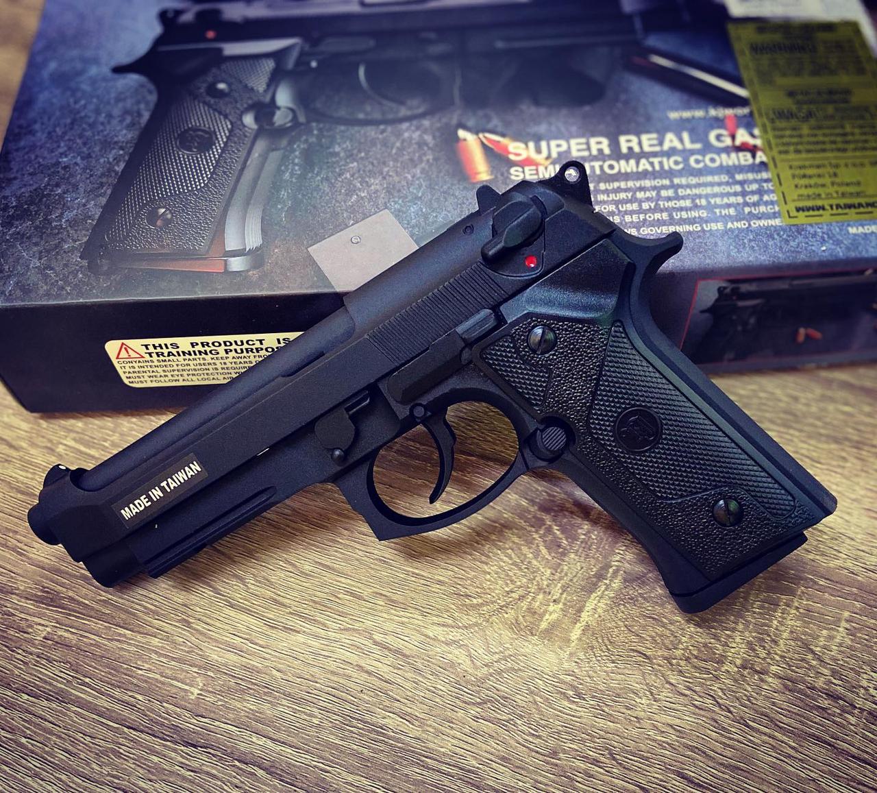Страйкбольний пістолет Beretta M9 VERTEC Full Metal greengas [KJW] (для страйкболу)